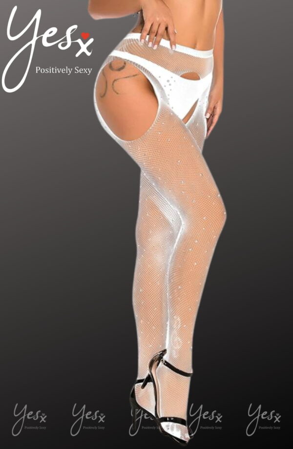 YesX YX850 Sparkly Fishnet Black