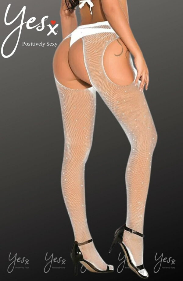 YesX YX850 Sparkly Fishnet Black