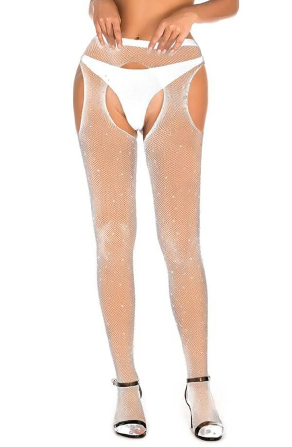 YesX YX850 Sparkly Fishnet Black