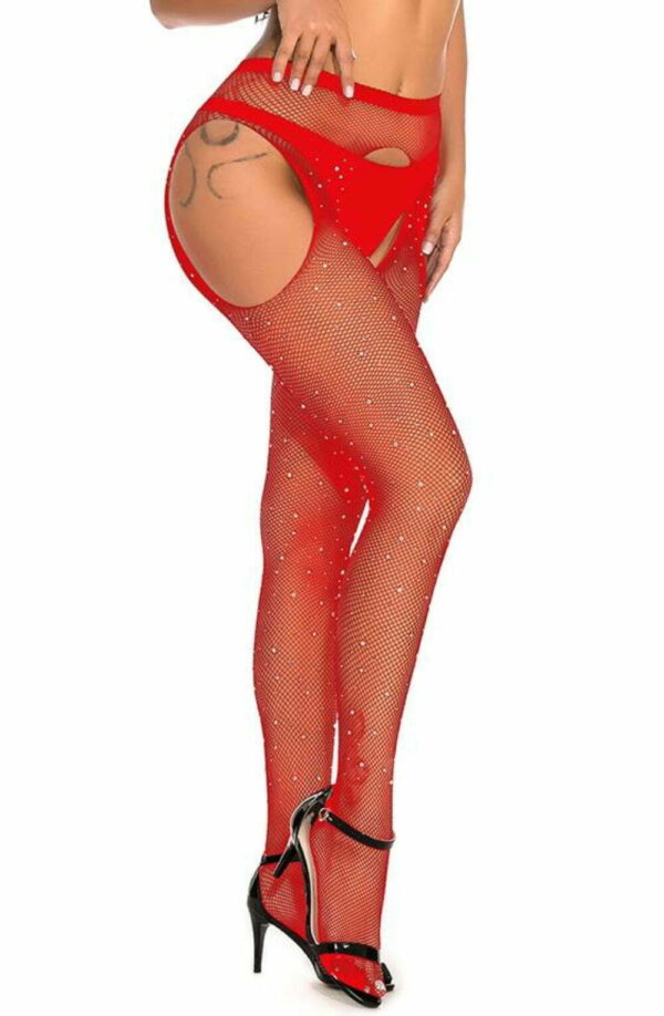 YesX YX850 Sparkly Fishnet Black