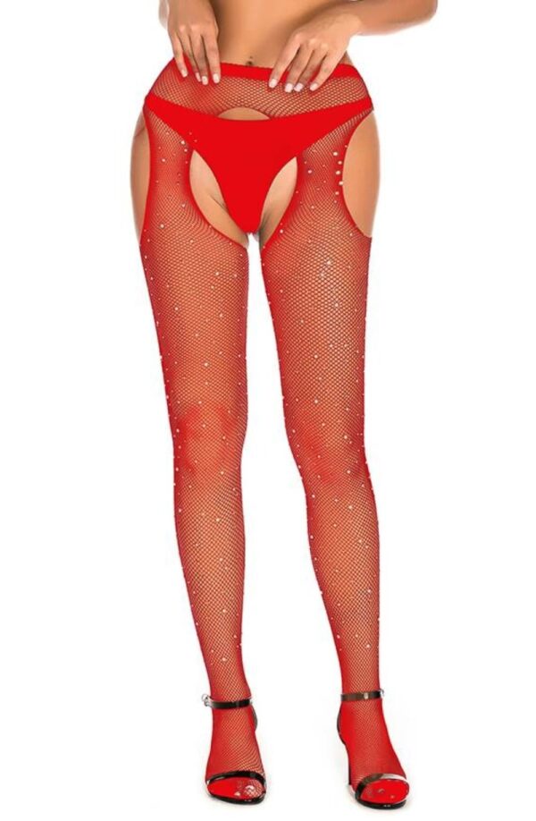 YesX YX850 Sparkly Fishnet Black